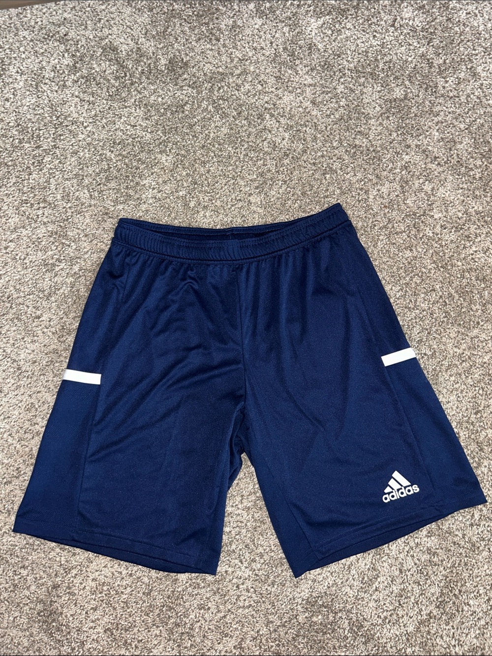 adidas Men's Navy Blue Training Shorts with White Accents